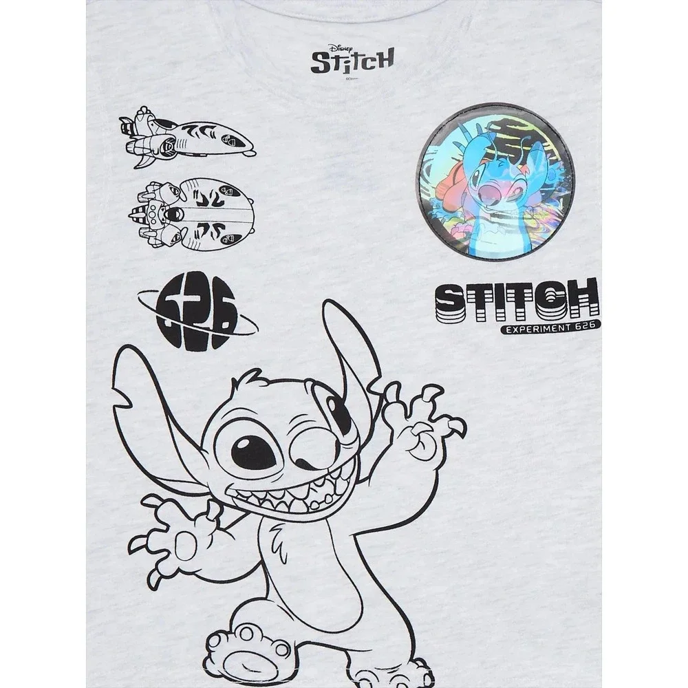 Disney Stitch Muscle Tank & Shorts Set Heather‎ Gray Kids 2pc Outfit 4T
